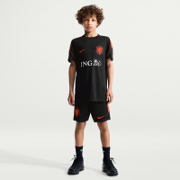 Maskinstrikkede Holland Strike-Nike Dri-FIT-fodboldshorts til større børn - sort