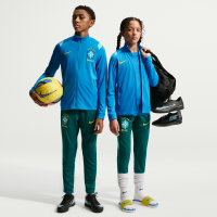 Maskinstrikket Brazil Academy Pro Nike Dri-FIT-træningsdragt til større børn - blå