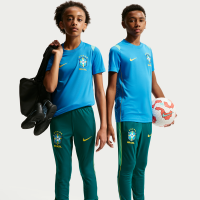 Maskinstrikkede Brazil Academy Pro Nike Dri-FIT-fodboldbukser til større børn - grøn