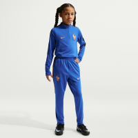 Maskinstrikkede FFF Strike Nike Dri-FIT-fodboldbukser til større børn - blå
