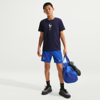 Maskinstrikkede FFF Strike Nike Dri-FIT-fodboldshorts til større børn - blå