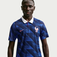 Frankrig National Team 2026 Match Home Nike Aero-FIT-fodboldtrøje til mænd - blå