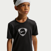 Kortærmet Nike Academy+-Dri-FIT-fodboldtrøje til større børn - sort