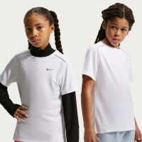 Nike Miler Dri-FIT-trøje med korte ærmer til større børn - hvid