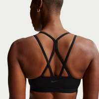 Nike Zenvy Strappy-sports-bh med let støtte og indlæg til kvinder - sort