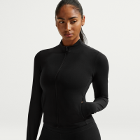 Nike Zenvy Dri-FIT-jakke med lynlås i fuld længde til kvinder - sort
