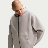 Nike Tech-fleecehættetrøje med lynlås i fuld længde til mænd - grå