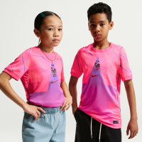 Kortærmet FFF 2026 Stadium Goalkeeper Nike Dri-FIT Replica-fodboldtrøje til større børn - Pink