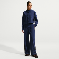 Løstsiddende Nike 24.7 PerfectStretch Dri-FIT Tearaway-bukser med høj talje til kvinder - blå