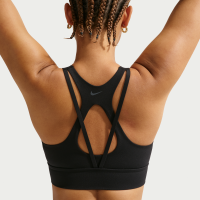 Longline Nike Zenvy-sports-bh med indlæg og let støtte til kvinder - sort