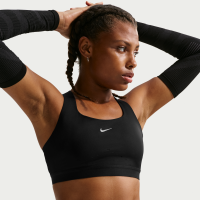 Nike Swift-sports-bh med kraftig støtte og let foring til kvinder - sort
