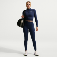Højtaljede Nike One Seamless Front-leggings i fuld længde til kvinder - blå