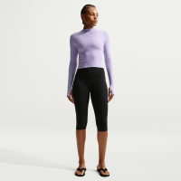 Højtaljet Nike Zenvy-caprileggings til kvinder - sort