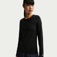 Langærmet Nike Golf Club Dri-FIT UV-golftrøje til kvinder - sort