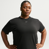 Kortærmet Nike One Relaxed Dri-FIT-top til kvinder (plus size) - sort