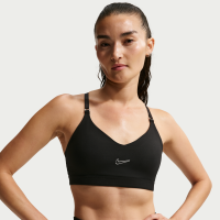 Justerbar Nike Indy-sports-bh med let støtte og indlæg til kvinder - sort