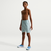 Nike Swim Breaker-volleyshorts (18 cm) med bølgetekstur og indershorts til større børn (drenge) - grøn
