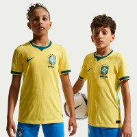 Brasilien National Team 2026 Match Home Nike Aero-FIT-fodboldtrøje til større børn - gul