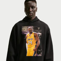 Kobe Dri-FIT Pullover-basketballhættetrøje i fleece til mænd - sort