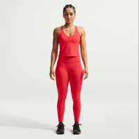Nike Universa-leggings med høj talje i fuld længde uden søm foran til kvinder - rød