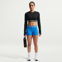Nike Pro-cykelshorts med mellemhøj talje (8 cm) til kvinder - blå