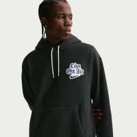 Nike Solo Swoosh-hættetrøje i fleece til mænd - sort