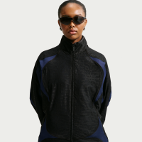 Oversized Nike -løbejakke med snørebånd til kvinder - sort