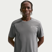 Nike Miler Dri-FIT-løbeoverdel med korte ærmer til mænd - grå