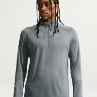 Nike Miler Dri-FIT-løbeoverdel med lynlås i halv længde til mænd - grå