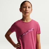 Kortærmet Nike Pro Dri-FIT-overdel til større børn (piger) - lilla