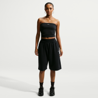Oversized Nike -bermudashorts i french terry med mellemhøj talje til kvinder - sort