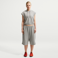 Oversized Nike -bermudashorts i french terry med mellemhøj talje til kvinder - grå