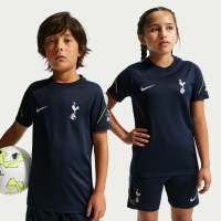 Kortærmet Tottenham Hotspur Strike Nike Dri-FIT-fodboldtrøje til større børn - blå