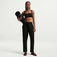 Løse Nike Zenvy-bukser med mellemhøj talje til kvinder - sort