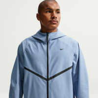 Maskinstrikket Nike Tech Shori Windrunner-jakke med fuld lynlås til mænd - blå