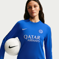Maskinstrikket Inter Milan Strike Nike Dri-FIT-fodboldtrøje med rund hals til kvinder - blå