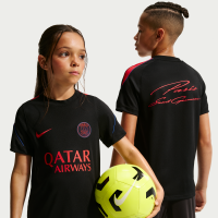 Kortærmet Paris Saint-Germain Strike Nike Dri-FIT-fodboldtrøje til større børn - sort