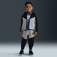 Nike Tech Fleece-sæt i to dele med fuld lynlås til småbørn - sort