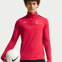 Tyrkiet 2026 Strike Nike Dri-FIT Football-træningstrøje med lynlås i halv længde til mænd - rød