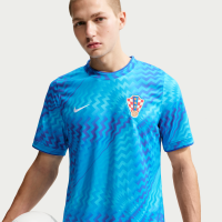 Kroatien 2026 Pre-Match Kortærmet Nike Dri-FIT-opvarmningstrøje til fodbold til mænd - blå