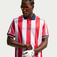 Nike Fairway Fresh Dri-FIT-golfpolo med korte ærmer og løstsiddende pasform til mænd - rød