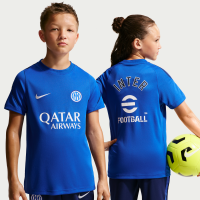 Inter Milan Strike Nike Dri-FIT Football-trøje med korte ærmer til større børn - blå