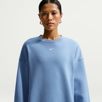 Oversized Nike Studio Fleece-sweatshirt i mellemkraftig kvalitet med rund hals til kvinder - blå