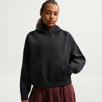 Oversized Nike Pregame Fleece-hættetrøje til kvinder - sort