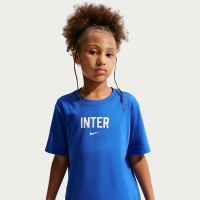 Inter Milan Nike Football-T-shirt til større børn - blå