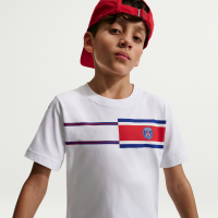 Paris Saint-Germain Club Nike Football-T-shirt til større børn - hvid