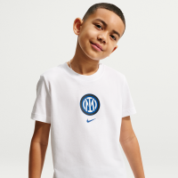 Inter Milan Nike Football-T-shirt til større børn - hvid