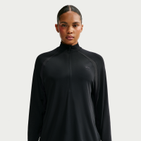 Langærmet NikeSKIMS Stretch Knit-overdel med 1/2 lynlås til kvinder - sort