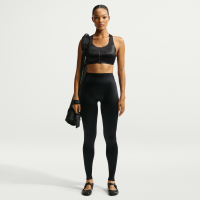 Højtaljede NikeSKIMS Satin Shine Bonded-leggings (74 cm) til kvinder - sort