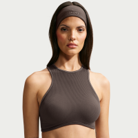 NikeSKIMS Ribbed Seamless Racerneck-bh til kvinder - brun